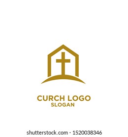 church minimal logo icon designs