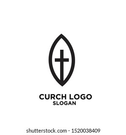 church minimal logo icon designs
