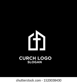 church minimal logo icon designs