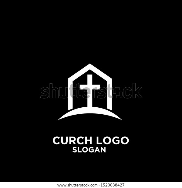 Church Minimal Logo Icon Designs Stock Vector (Royalty Free) 1520038427