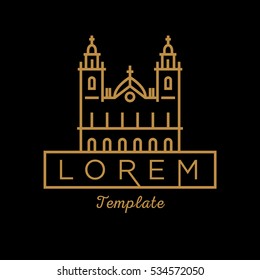 Church Minimal Sign Vector Design