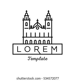 Church Minimal Sign Vector Design