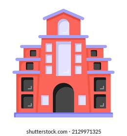 Church monument in flat design editable vector 

