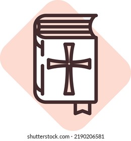 Church oath olaw, illustration, vector on a white background.