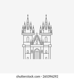 Church of our Lady - the main church of old town of Prague Czech Republic
