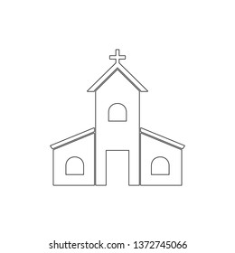 church outline icon. Elements of Easter illustration icon. Signs and symbols can be used for web, logo, mobile app, UI, UX