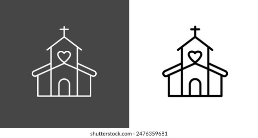 Church Outline Icon Vector Illustration