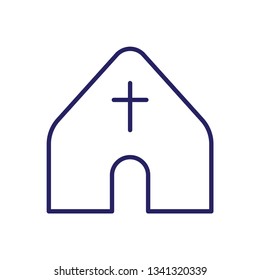 Church Outline Vector Icon