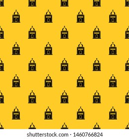 Church pattern seamless vector repeat geometric yellow for any design