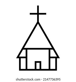 Church Place Of Worship Icon Illustration Design