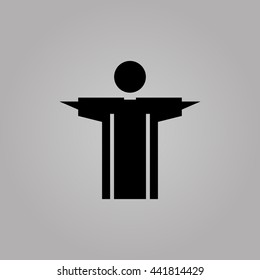 church prayer priest pastor pictogram. vector icon