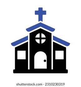 Church Religion Icon , Vector Graphics