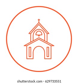 Church religion line vector icon
