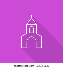 Church religion line vector icon