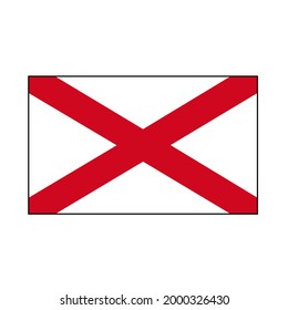 Church of Republic of Ireland Flag Rectangle of Saint Patrick's Saltire Vector Push Button Icon in the UK
