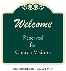 Church reserved parking only sign