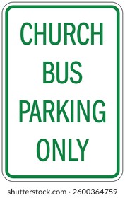 Church reserved parking only sign