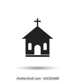 Church sanctuary vector illustration icon. Simple flat pictogram for business, marketing, mobile app, internet on white background