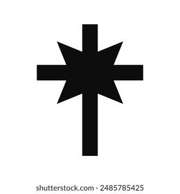 Church of scientology cross symbol vector icon