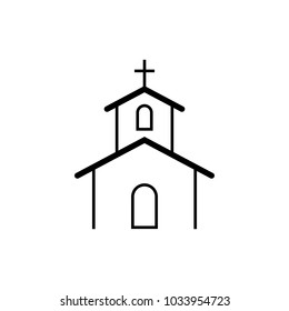 church simple black icon on white background