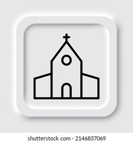 Kirchliche Ikone einfach. Flaches Design. Neumorphism design.ai