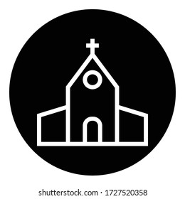 Church simple icon. Flat desing
