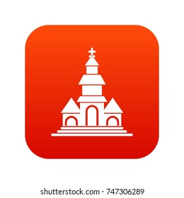 Church in simple style isolated on white background vector illustration