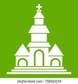 Church in simple style isolated on white background vector illustration