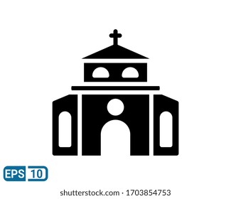 church with solid style icon design inspiration. for graphic design, website, UI. EPS 10