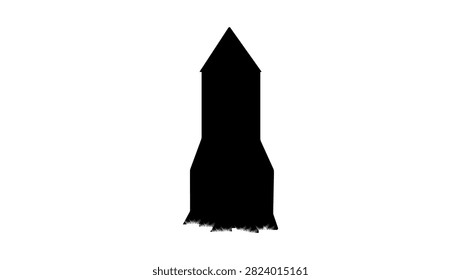church St. Catherine's Down, black isolated vector silhouette