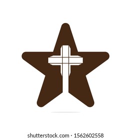  church star shape vector logo design template. Church and Christian organization logo.	