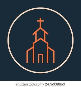 Church symbol abstract beautiful dark blue background vector illustration design