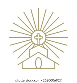 Church symbol logo design template