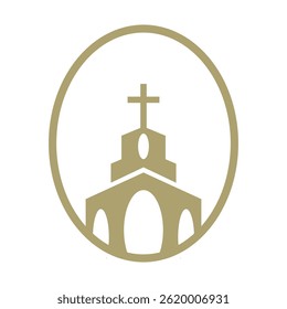 Church symbol logo design template