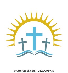 Church symbol logo design template