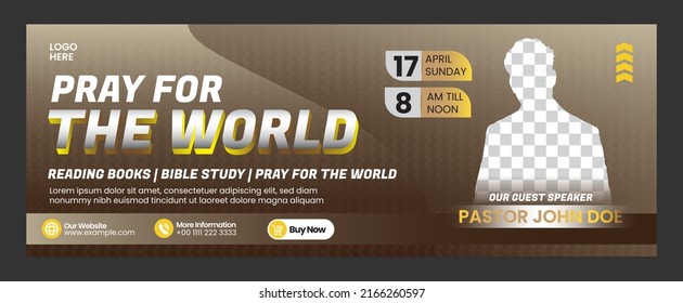 Church template or banner layout for social media banner
