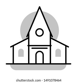 church thin line vector icon