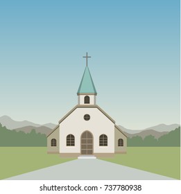 church vector background