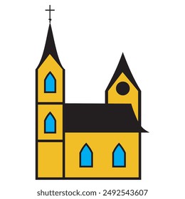 church vector design. cathedral vector design