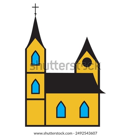 church vector design. cathedral vector design