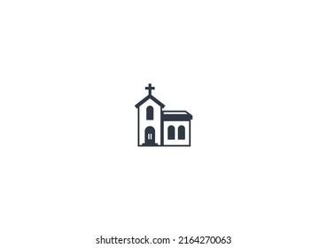 Church vector flat emoticon. Isolated Church Building illustration. Church icon