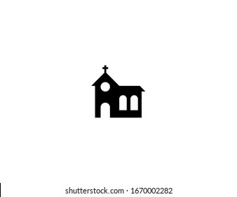 Church vector flat icon. Isolated church building emoji illustration 