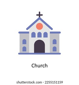 Church vector Flat Icons. Simple stock illustration stock illustration