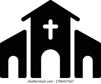 church vector glyph flat icon 
