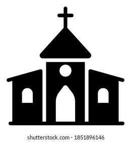 church vector glyph icon. Modern glyph symbols. Collection of traditional elements.