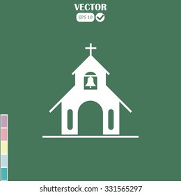 church vector icon
