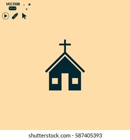 church vector icon