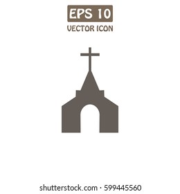 Church  Vector Icon. 