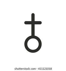Church vector icon. Black illustration isolated on white  background for graphic and web design.