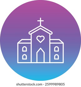 Church vector icon. Can be used for printing, mobile and web applications.